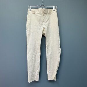 Banana Republic Jacquard White Ankle Pants 4
